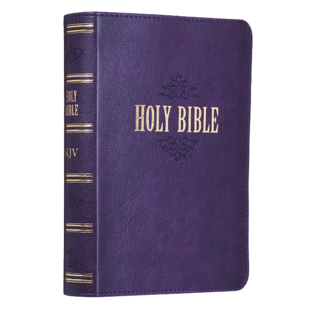 Large Print Compact King James Version Bible, Purple