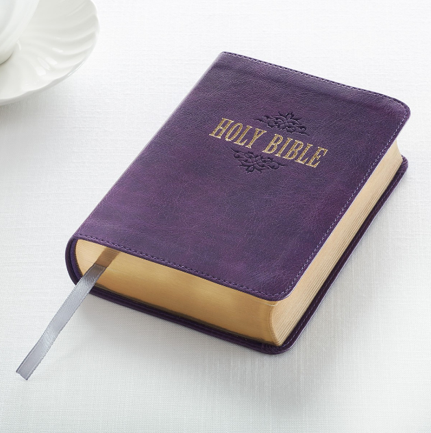 Large Print Compact King James Version Bible, Purple