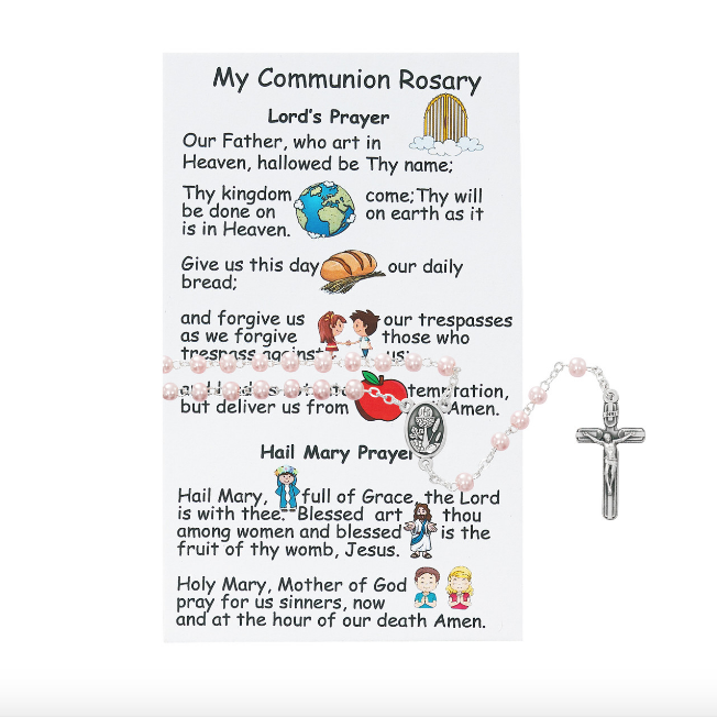 My Communion Rosary Pink