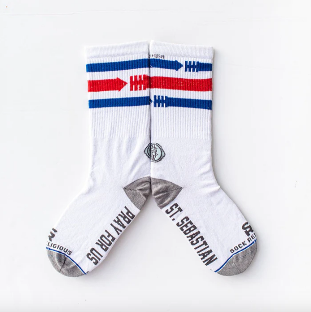 Socks - St. Sebastian Patron Saint of Athletes Socks (Kids)