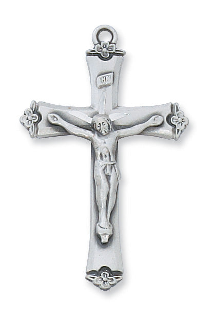 Crucifix Necklace - Sterling Silver 18"
