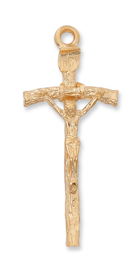 Papal Crucifix Necklace - Gold over Sterling