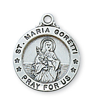 Maria - St. Maria Goretti Medal - Sterling Silver