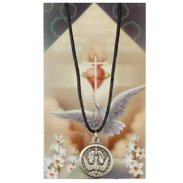 Necklace - Holy Spirit Pendant with Holy Card Bagged