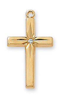 Cross Necklace - Gold over Sterling