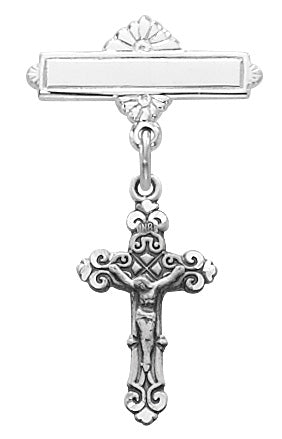 Pin - Sterling Crucifix Baby Pin