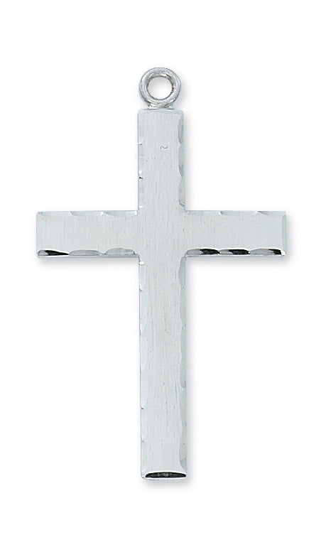 Lord's Prayer Cross Necklace - Sterling Silver