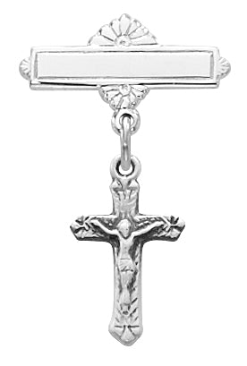 Pin - Sterling Crucifix Baby Pin Boxed