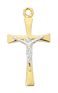 Crucifix Necklace - Gold over Sterling