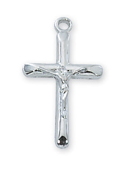 Necklace - Rhodium Plated Crucifix Pendant Box