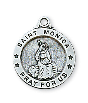 Monica - St. Monica Medal - Sterling Silver