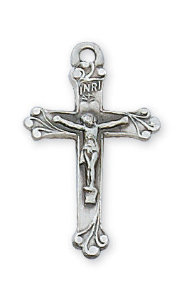 Crucifix Necklace - Sterling Silver 18"