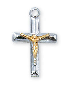 Crucifix Necklace - Sterling Silver 18"