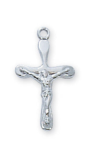 Crucifix Necklace - Sterling Silver 16"