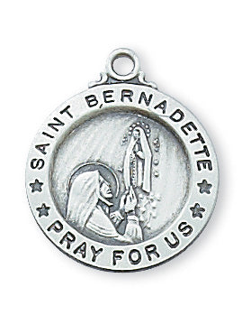 Bernadette - St. Bernadette Medal - Sterling Silver