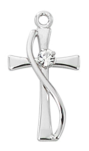 Cross Necklace - Sterling Silver 18"