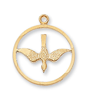 Holy Spirit Medal - Gold over Sterling