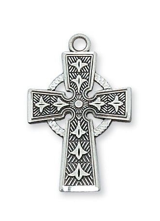 Celtic Irish Cross Necklace Viking 925 Sterling Silver Pendant