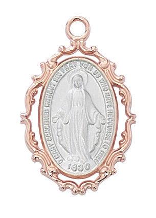 Miraculous Medal - Rose-Gold over Sterling