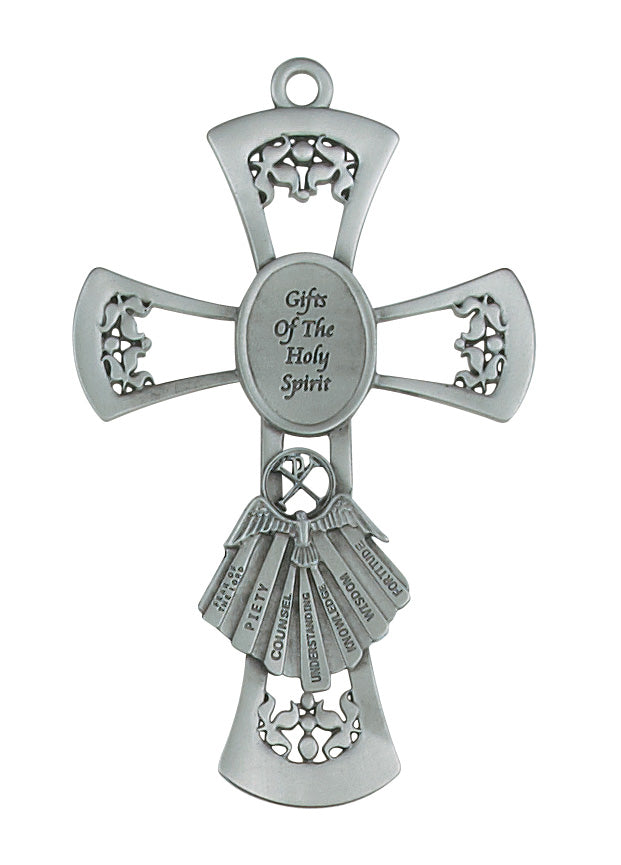 Cross 6in Pewter Gifts of the Spirit Cross Box