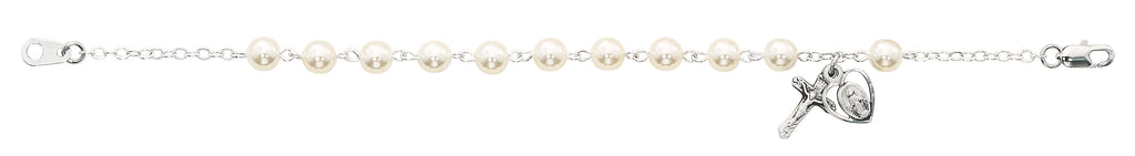 Bracelet - 7.5in Pearl Like Bracelet Boxed