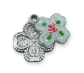 Cloisonné 4-way Medal - Sterling Silver