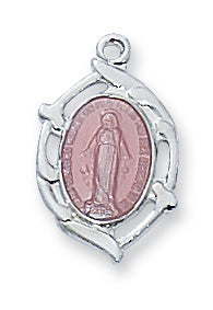 Miraculous Medal - Sterling Silver 16"