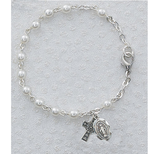 Pearl Look Irish Bracelet – Catholic Gift | McVan
