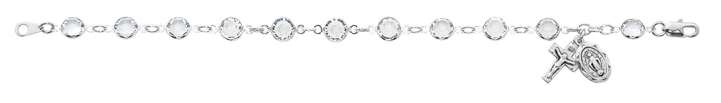 Bracelet - 7.5in Clear Crystal Bracelet Boxed