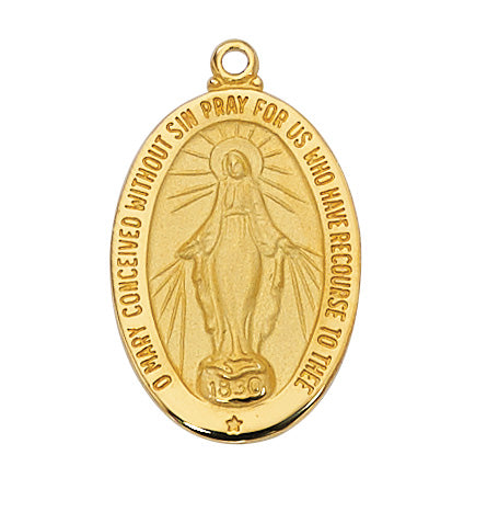 Miraculous Medal - Gold over Sterling