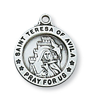 Teresa - St. Teresa of Avila Medal - Sterling Silver