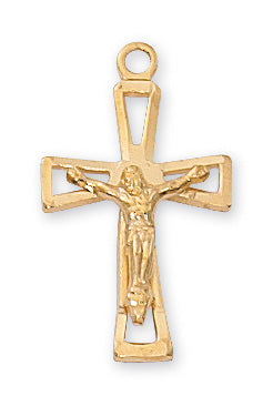 Crucifix Necklace - Gold over Sterling