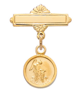 Pin - Gold Plated Guardian Angel Baby Pin Boxed