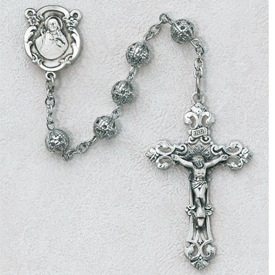 Rosary - Filigree Metal Rosary Boxed