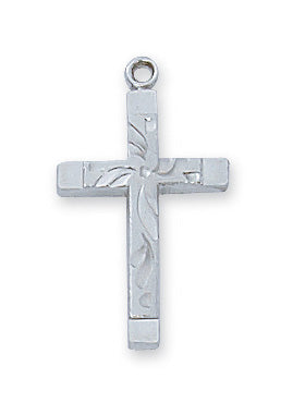 Necklace - Rhodium Plated Cross Pendant Box