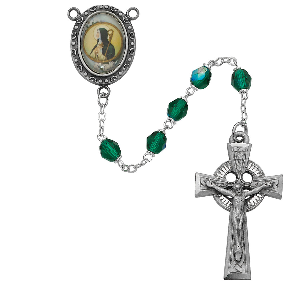 Brigid Rosary - Green St Brigid Rosary Boxed