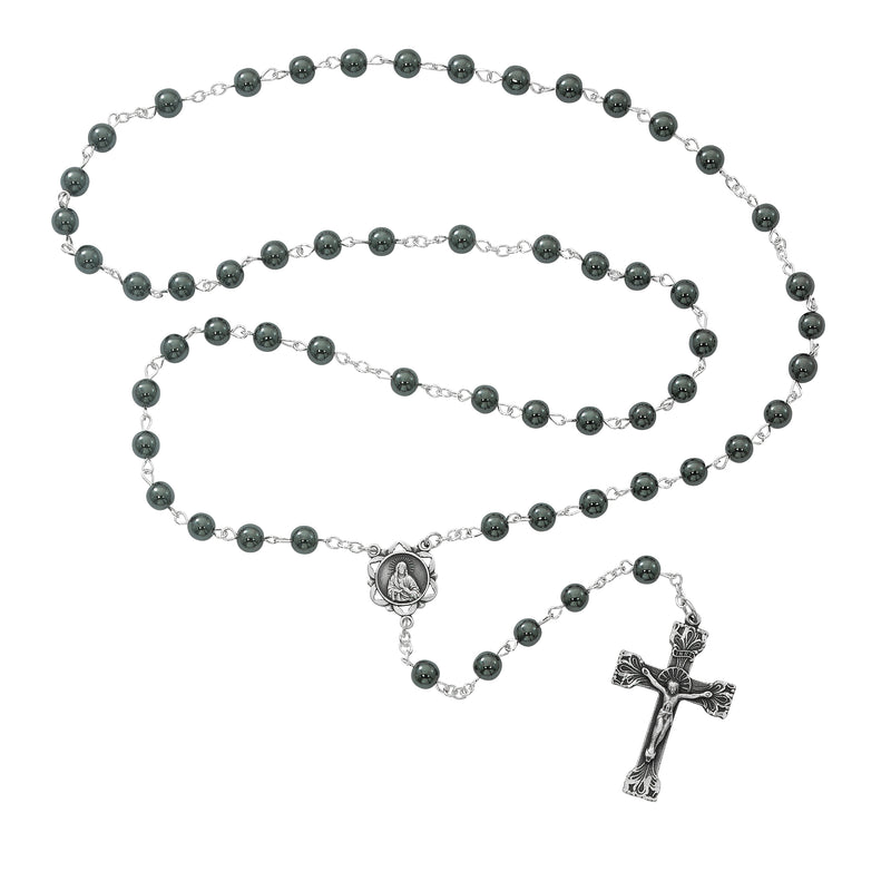 Rosary - Genuine Hematite Rosary Boxed