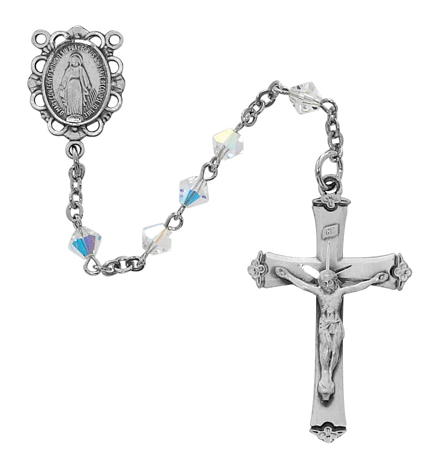 Rosary - Crystal Swarovski Bead Rosary Boxed