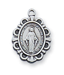 Miraculous Medal - Sterling Baby Pendant Boxed