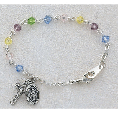 Bracelet - 5 12in Multi Crystal Baby Bracelet