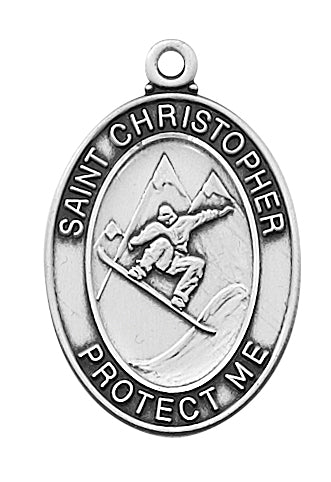 Sports Medals - Snowboarding Necklace 24"