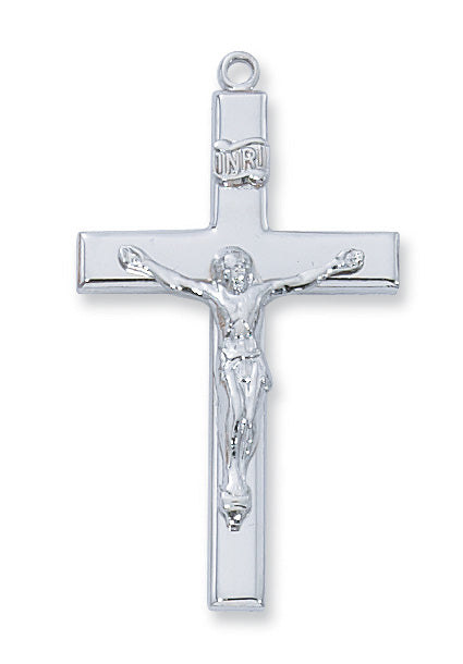 Crucifix Necklace - Sterling Silver 24"