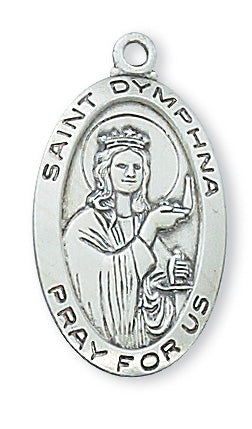 Dymphna - St. Dymphna Medal - Sterling Silver