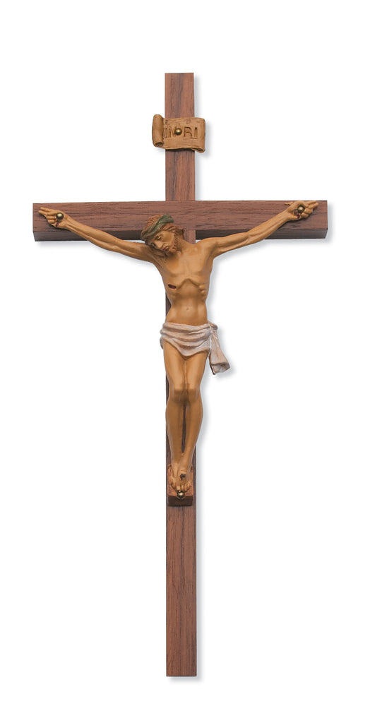 Crucifix - 12 in. Walnut Stain Crucifix Boxed