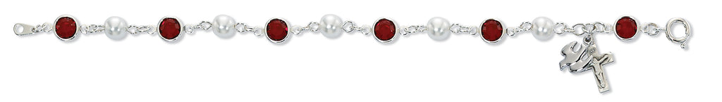 Bracelet - 7.5in Red Crystal Dove Bracelet Box