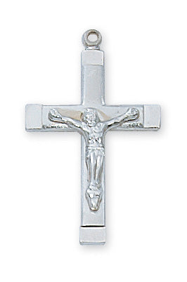 Crucifix Necklace - Sterling Silver 18"