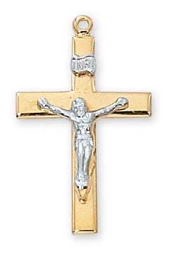 Crucifix Necklace - Gold over Sterling