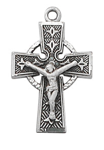 Celtic Crucifix Necklace - Sterling Silver
