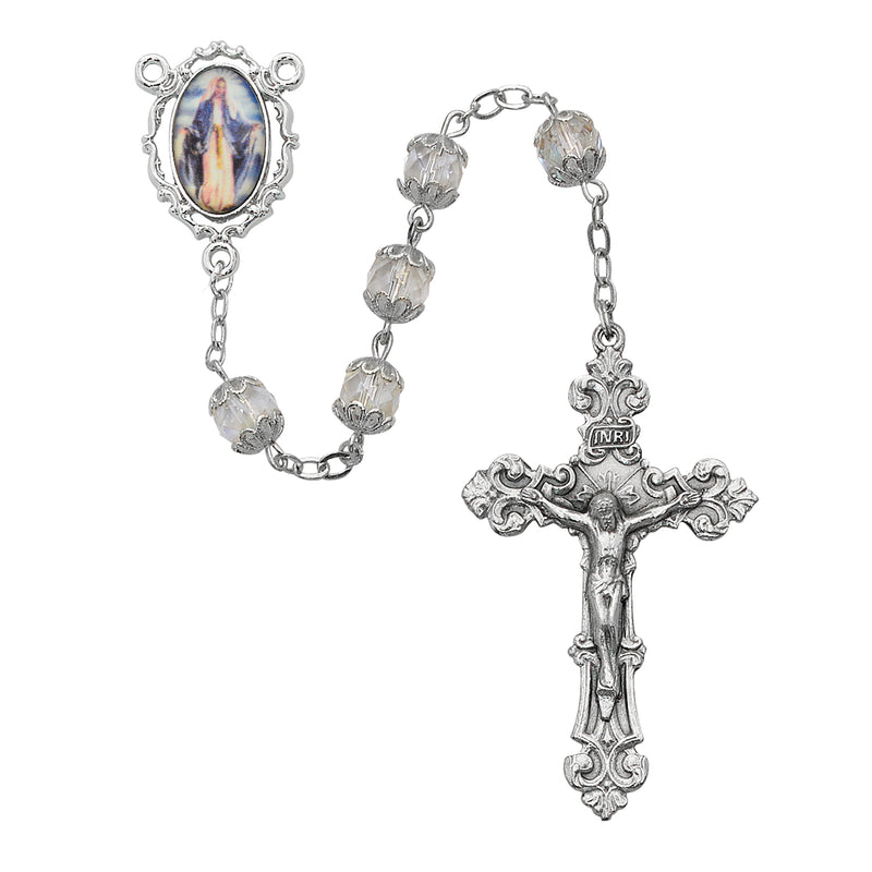 Our Lady of Grace Decal Rosary Boxed