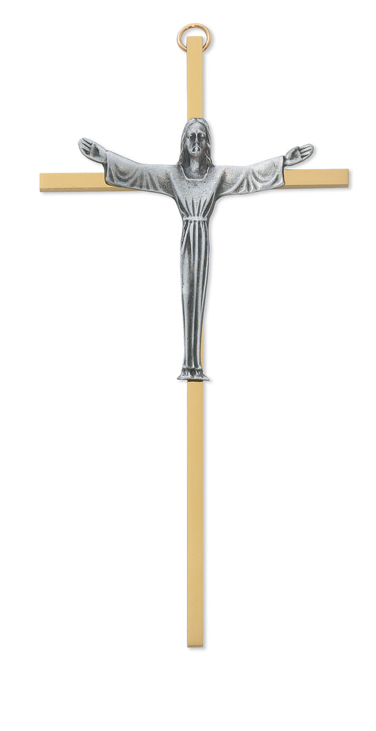 Resurrection Cross - 7" Brass Cross, Boxed